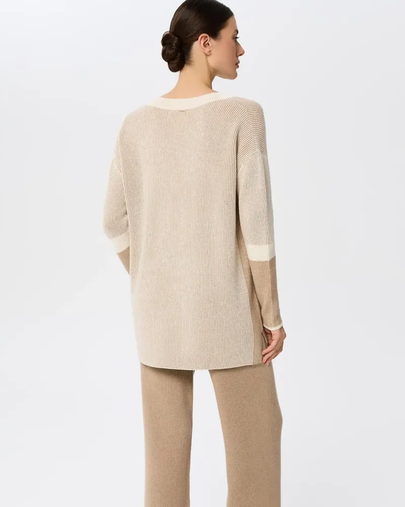 Кашмирен пуловер RIBBED RHYTHM