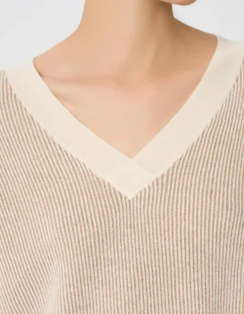 Кашмирен пуловер RIBBED RHYTHM