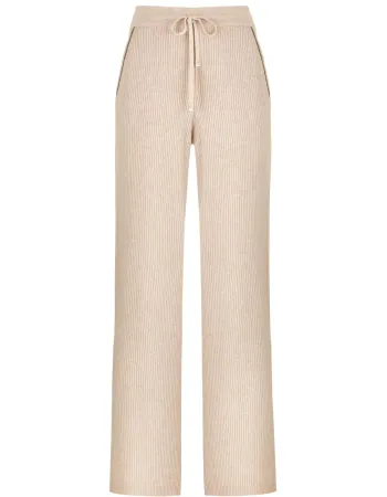 Кашмирен панталон беж QUIET MOTION