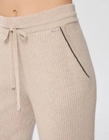 Кашмирен панталон беж QUIET MOTION