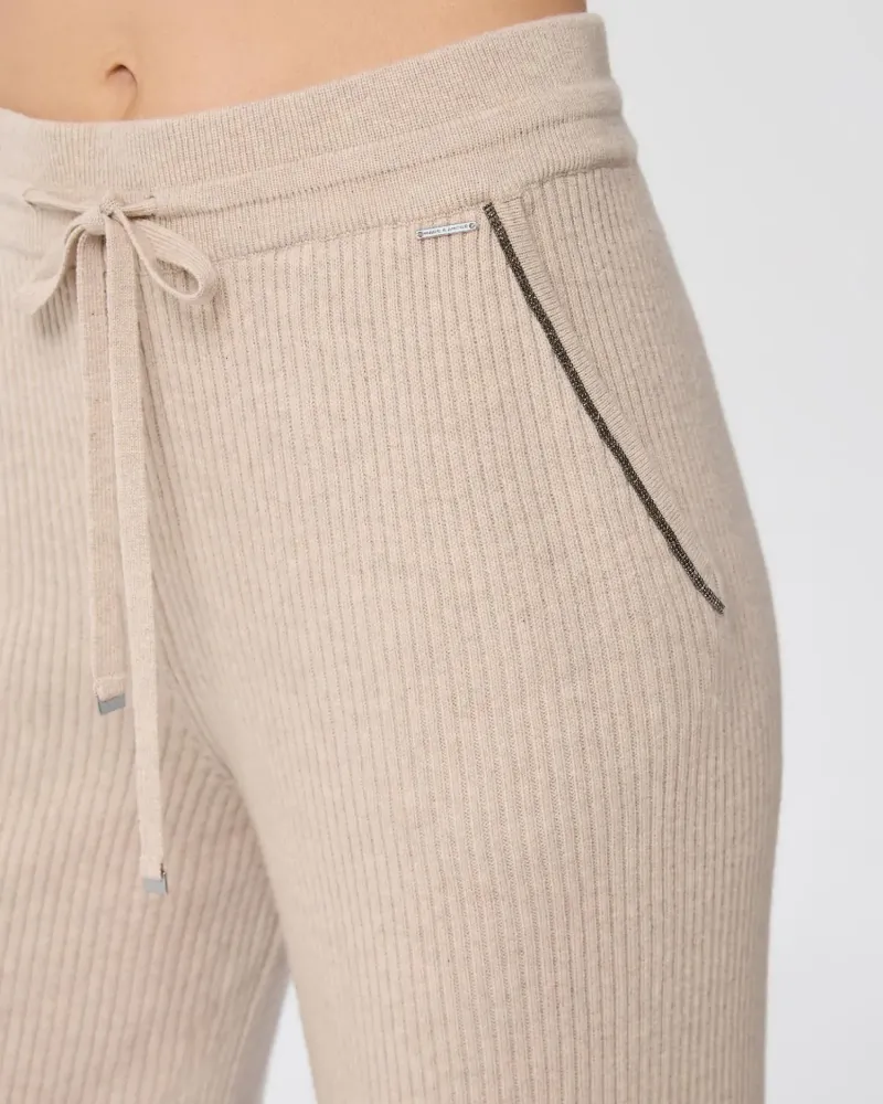 Кашмирен панталон беж QUIET MOTION