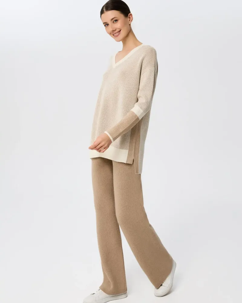 Кашмирен панталон RIBBED RHYTHM