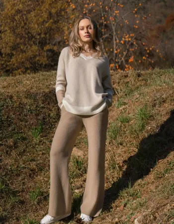 Кашмирен панталон RIBBED RHYTHM