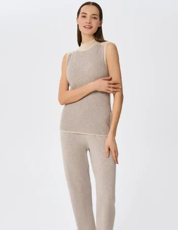 Кашмирен пуловер без ръкави URBAN BLOCK