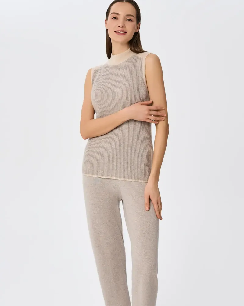 Кашмирен пуловер без ръкави URBAN BLOCK