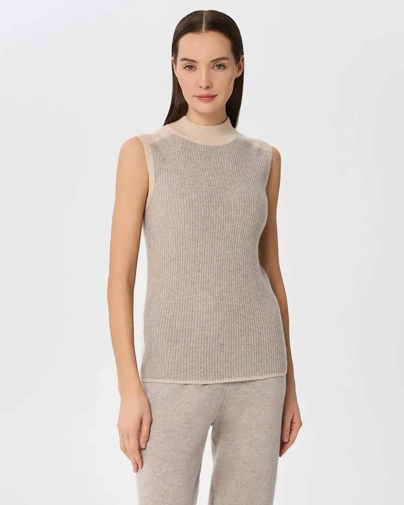 Кашмирен пуловер без ръкави URBAN BLOCK