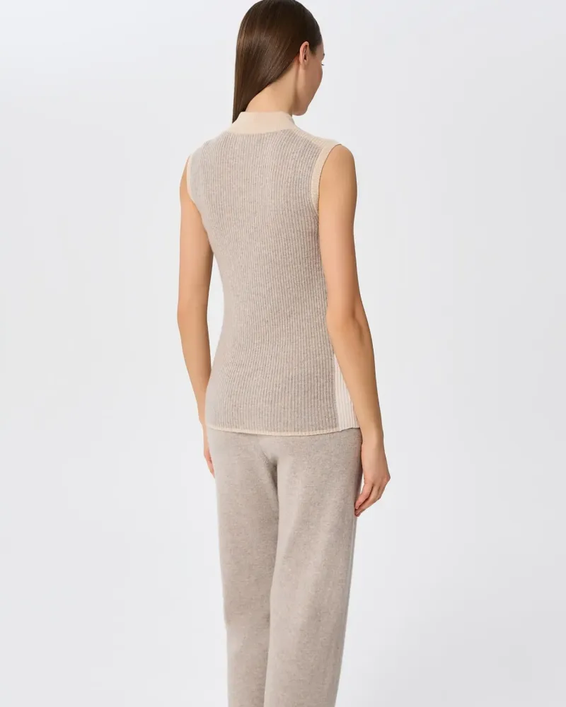 Кашмирен пуловер без ръкави URBAN BLOCK