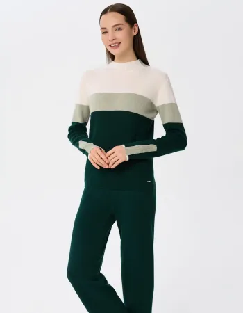Кашмирен пуловер URBAN BLOCK Green