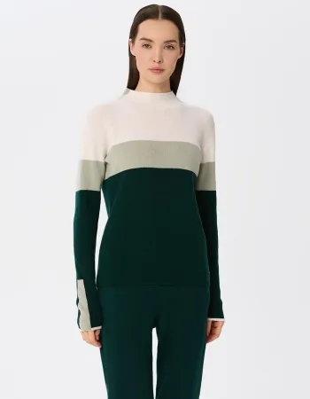 Кашмирен пуловер URBAN BLOCK Green