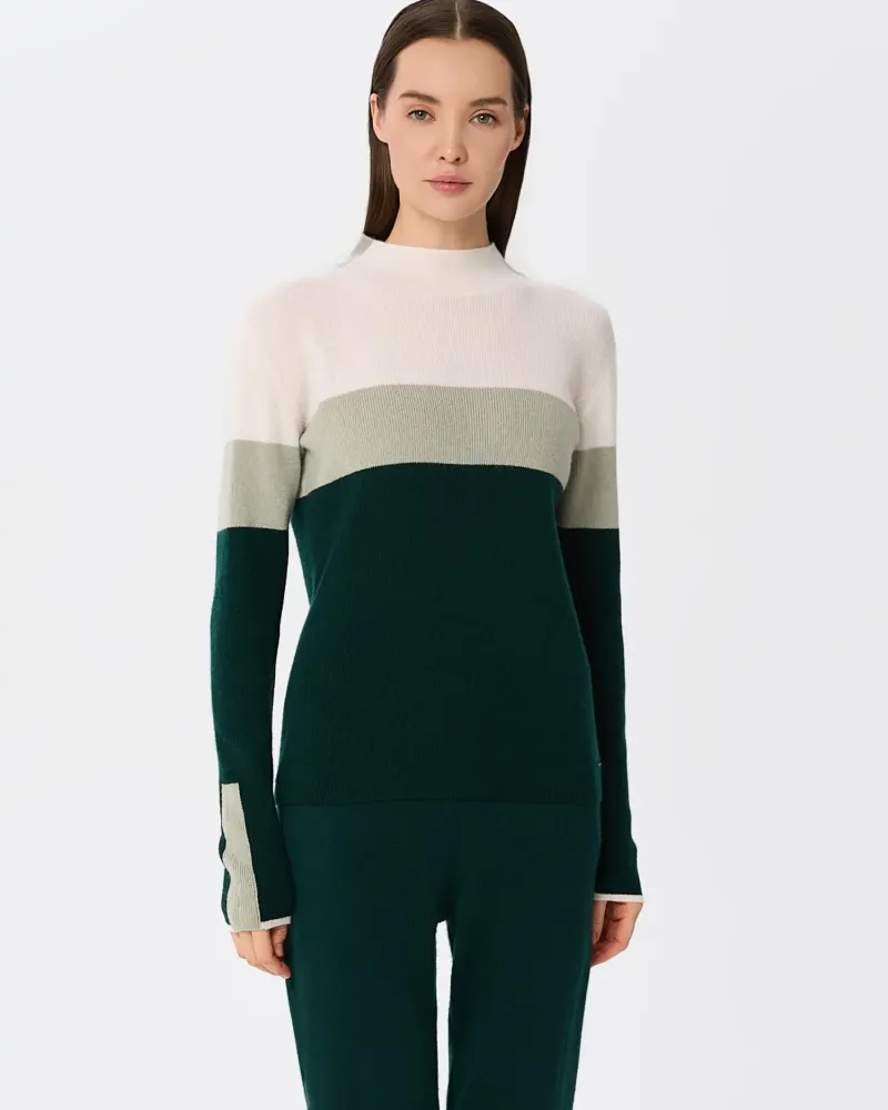 Кашмирен пуловер URBAN BLOCK Green