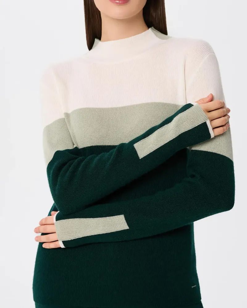 Кашмирен пуловер URBAN BLOCK Green