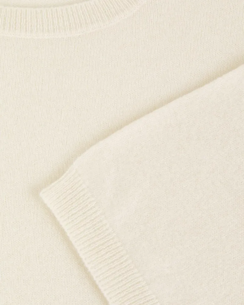 Пуловер от 100% кашмир с къс ръкав DAILY DELIGHT екрю