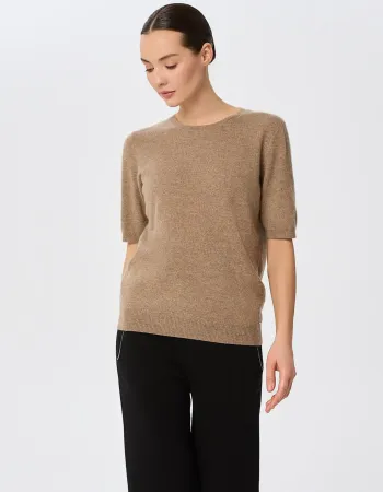 Пуловер от 100% кашмир с къс ръкав DAILY DELIGHT