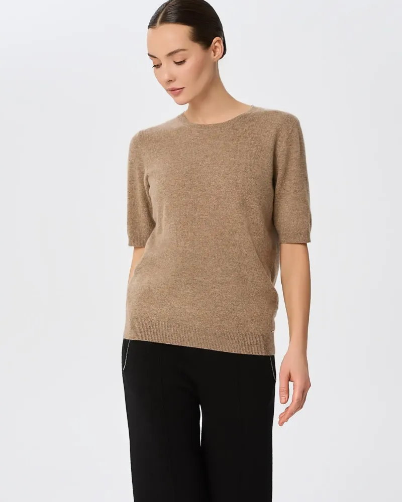 Пуловер от 100% кашмир с къс ръкав DAILY DELIGHT