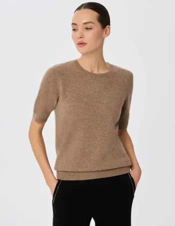 Пуловер от 100% кашмир с къс ръкав DAILY DELIGHT