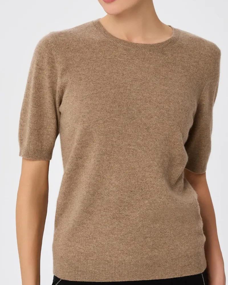 Пуловер от 100% кашмир с къс ръкав DAILY DELIGHT