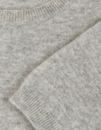Пуловер от 100% кашмир с къс ръкав DAILY DELIGHT сив