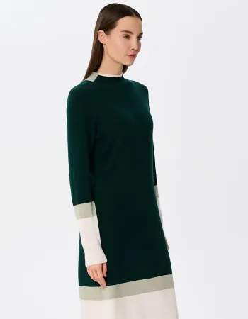 Кашмирена рокля URBAN BLOCK Green