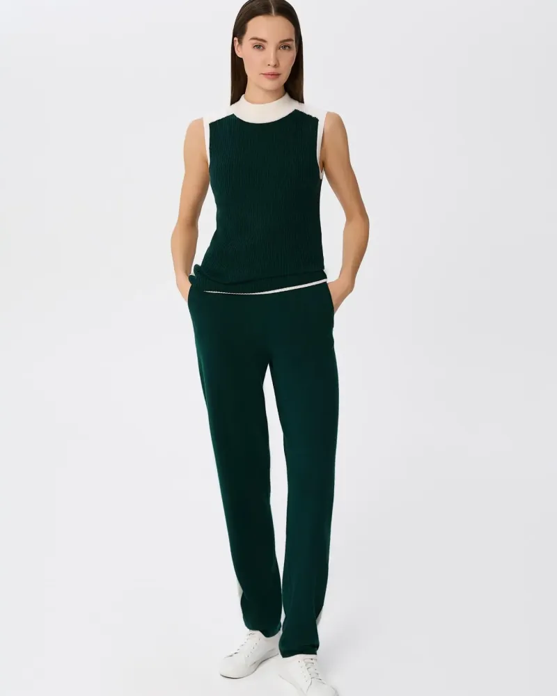 Кашмирен панталон URBAN BLOCK Green