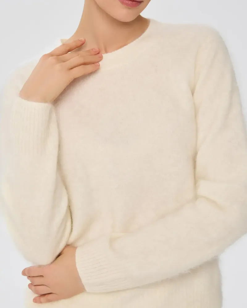 Пуловер от 100%  кашмир  CLOUDED LUXE екрю