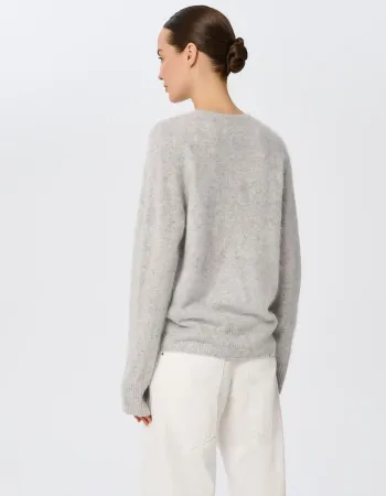 Пуловер от 100% кашмир CLOUDED LUXE  сив