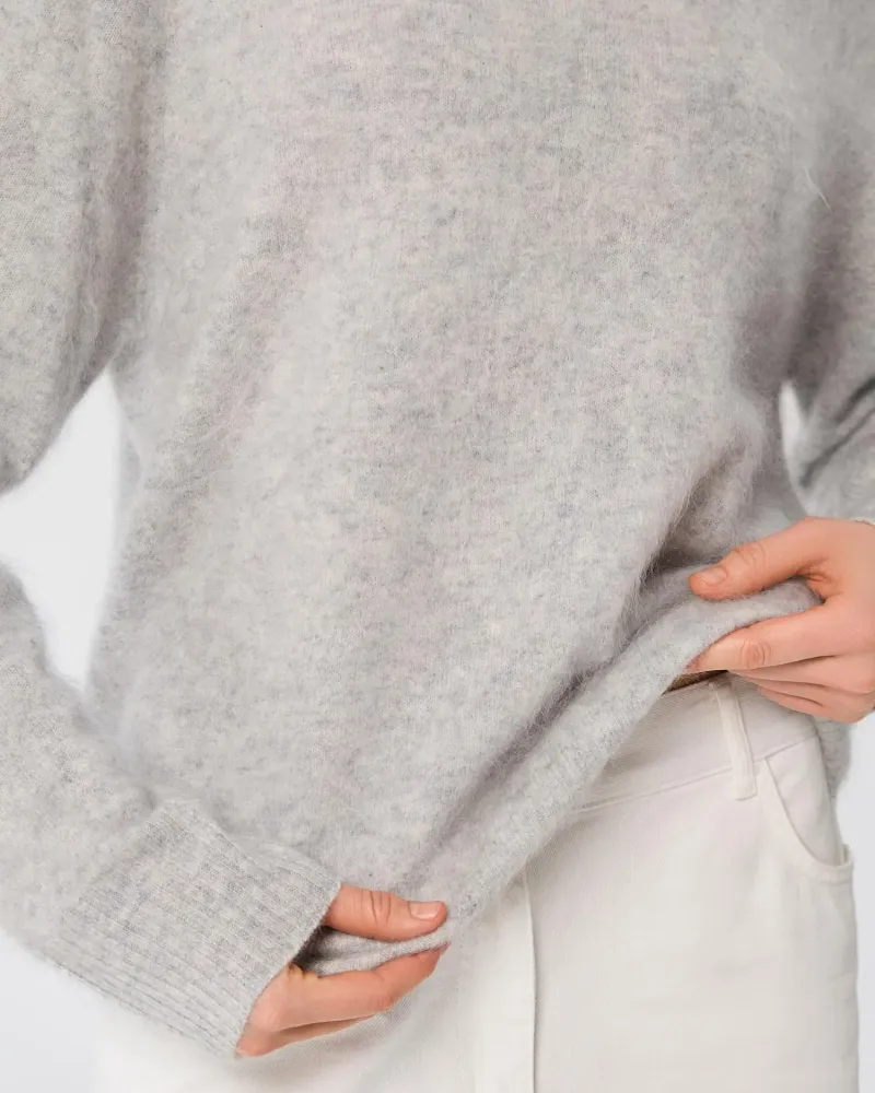 Пуловер от 100% кашмир CLOUDED LUXE  сив