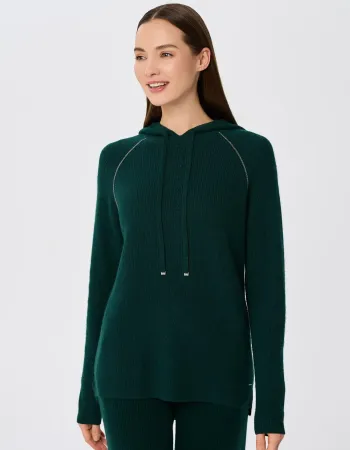 Кашмирен пуловер с качулка QUIET MOTION