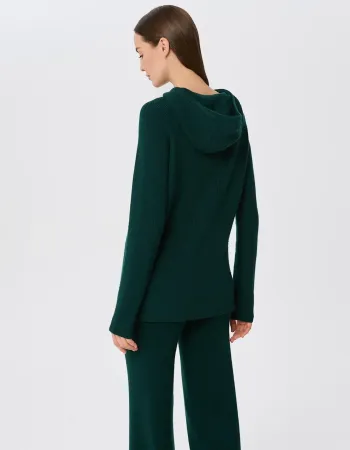 Кашмирен пуловер с качулка QUIET MOTION