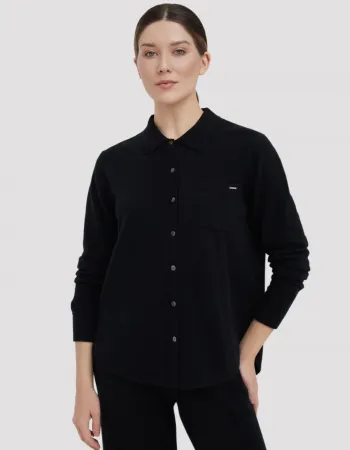 Кашмирена блуза-риза CLASSIC RETREAT