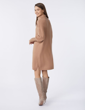 Дамска рокля от кашмир EMBELLISHED BEAUTY Camel Дамска рокля от кашмир EMBELLISHED BEAUTY Camel
