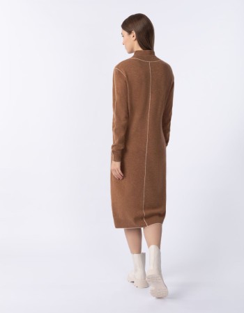 Дамска рокля от кашмир SERENITY Caramel Дамска рокля от кашмир SERENITY Caramel