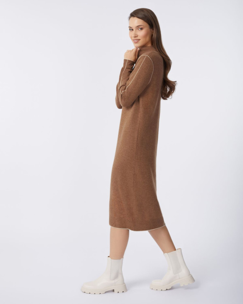 Дамска рокля от кашмир SERENITY Caramel