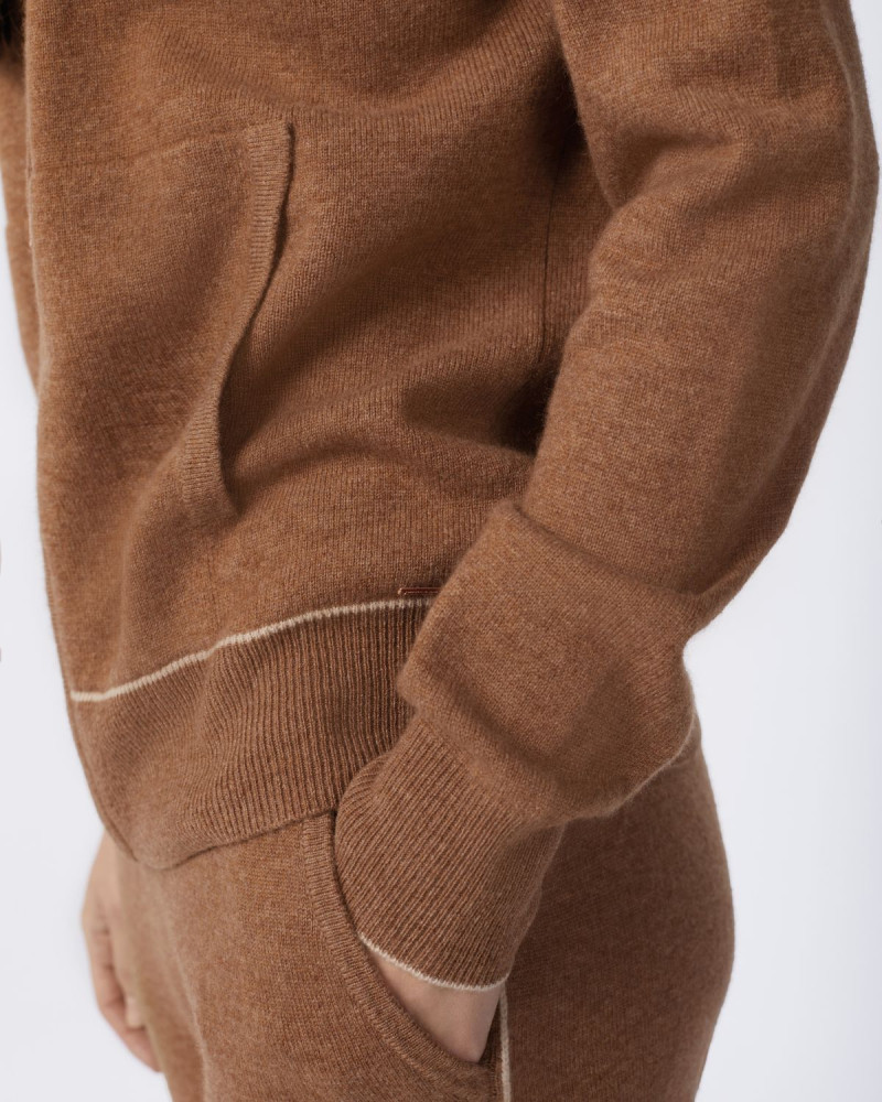 Кашмирен пуловер с цип SERENITY