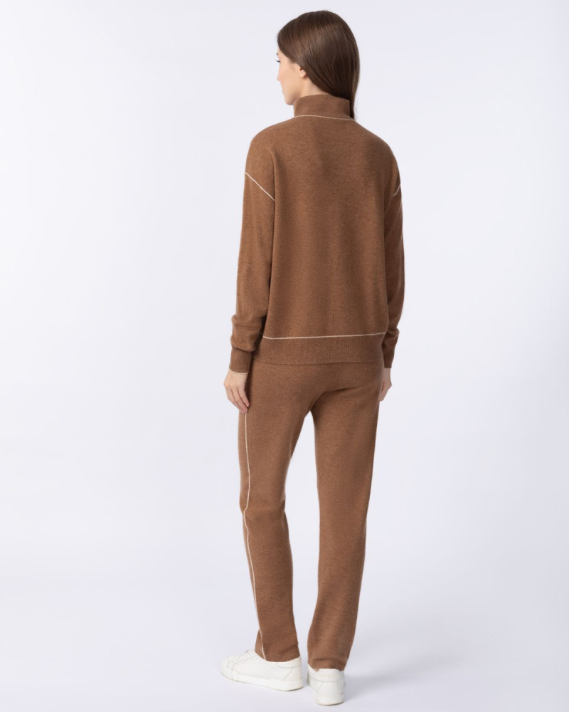 Кашмирен пуловер с цип SERENITY