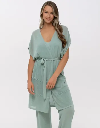 Жилетка без ръкав от коприна Palazzo Pearl MINT GREEN Жилетка без ръкав от коприна Palazzo Pearl MINT GREEN