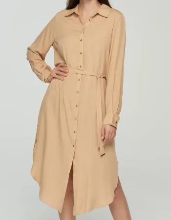 Елегантна риза рокля Beige