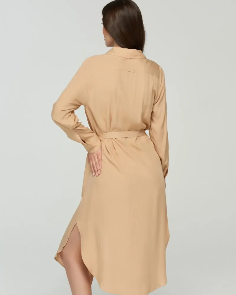 Елегантна риза рокля Beige