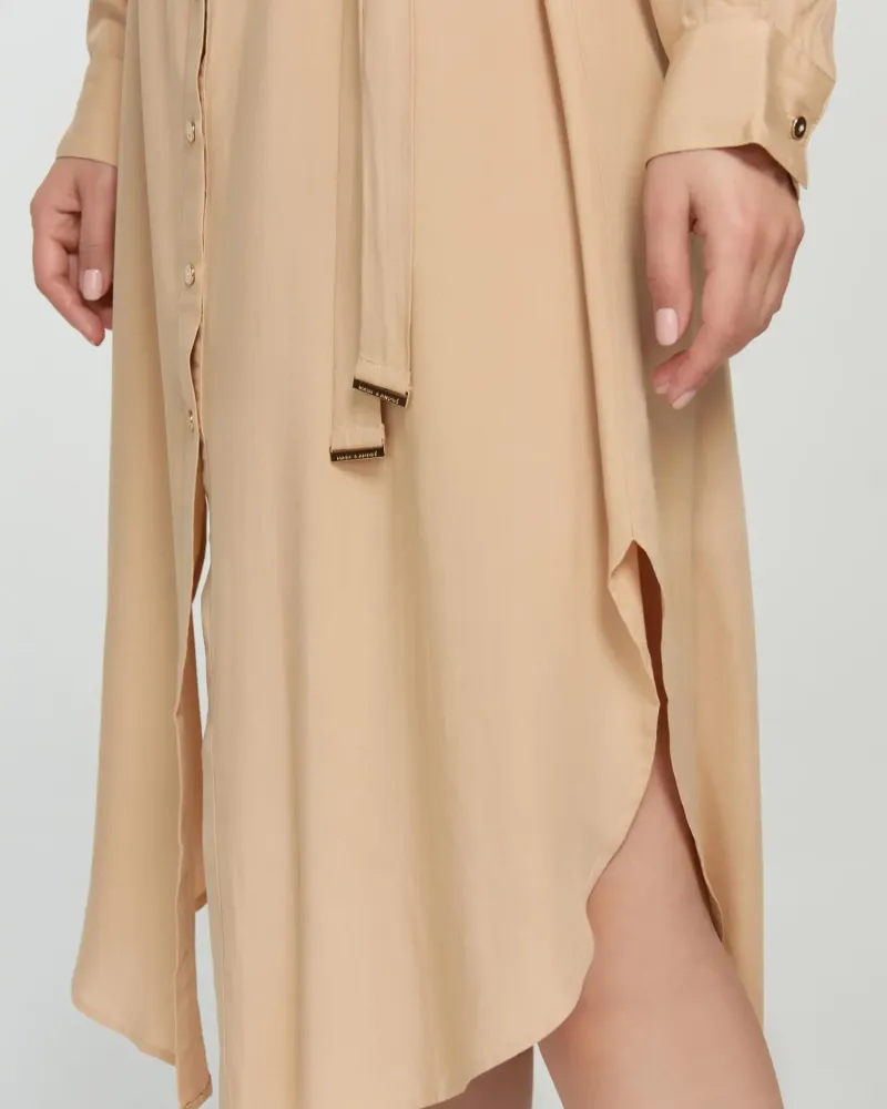 Елегантна риза рокля Beige