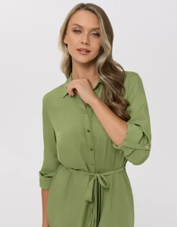 Елегантна риза рокля Green