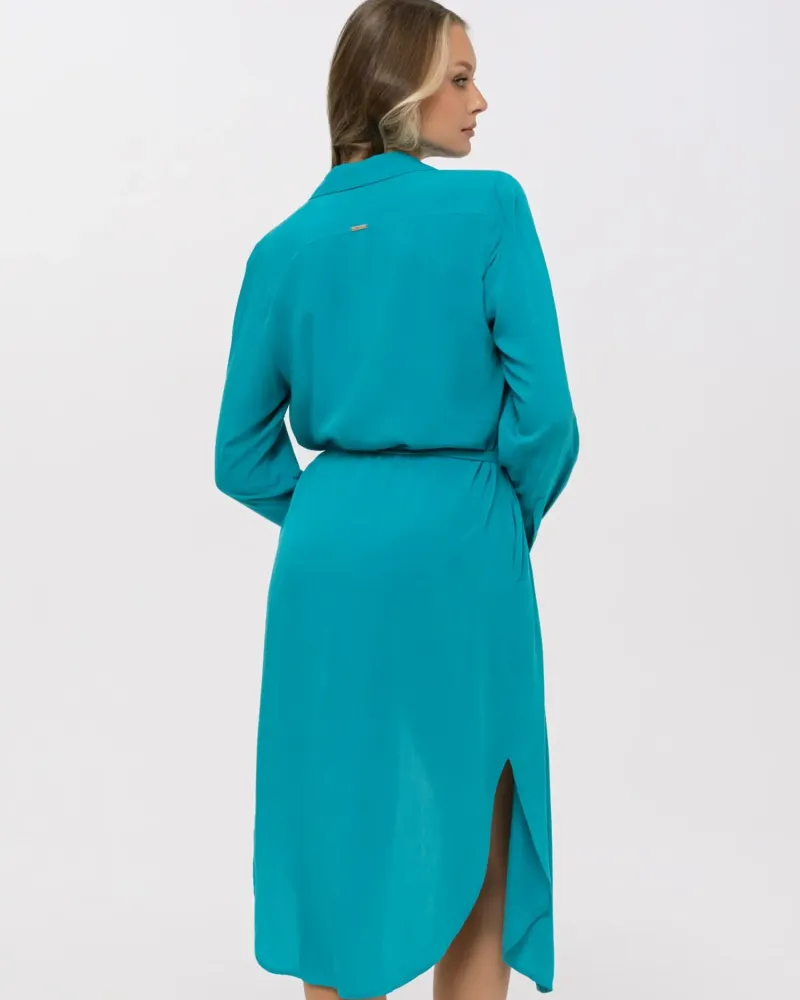 Елегантна риза рокля Turquoise