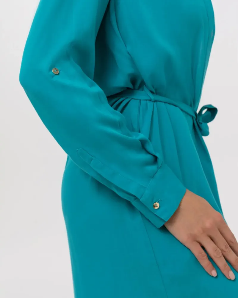 Елегантна риза рокля Turquoise