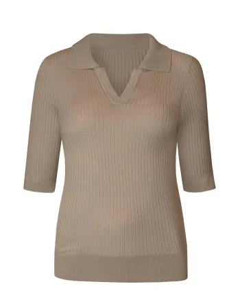 Блуза с коприна и вискоза Mellow Moments TAUPE Блуза с коприна и вискоза Mellow Moments TAUPE