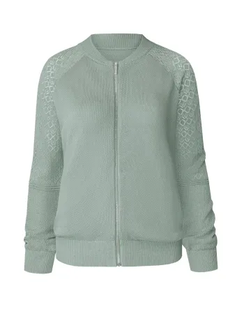 Елегантно плетено горнище с цип Palazzo Pearl MINT GREEN Елегантно плетено горнище с цип Palazzo Pearl MINT GREEN