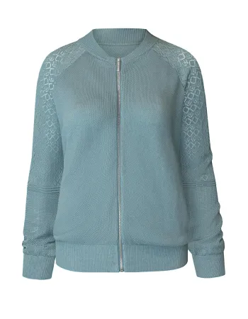 Елегантно плетено горнище с цип Palazzo Pearl BLUE Елегантно плетено горнище с цип Palazzo Pearl BLUE