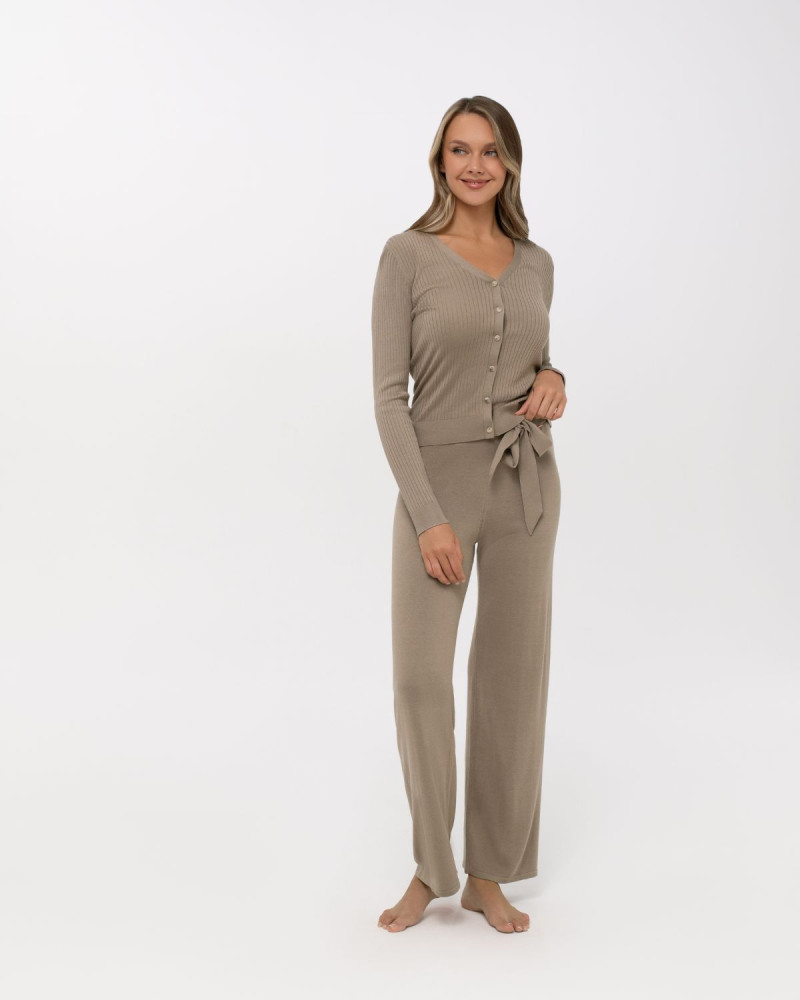 Жилетка с коприна и вискоза Mellow Moments TAUPE