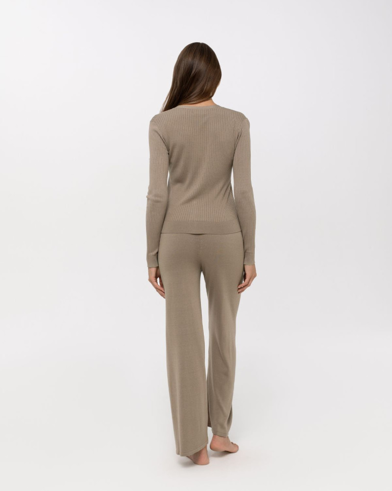 Жилетка с коприна и вискоза Mellow Moments TAUPE