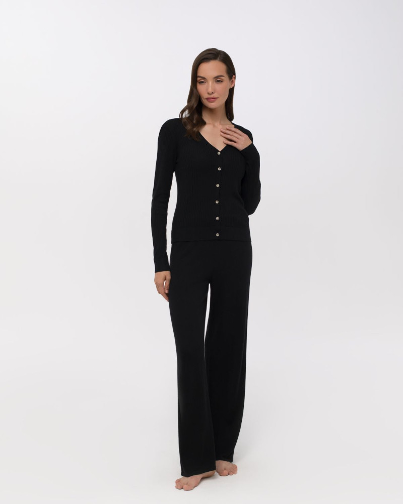 Жилетка с коприна и вискоза Mellow Moments BLACK