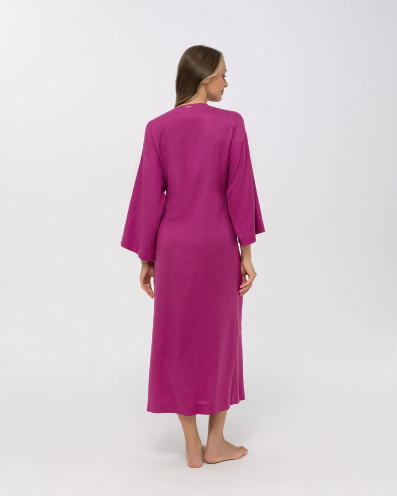 Ленено кимоно-рокля в цвят циклама Shiny Linen