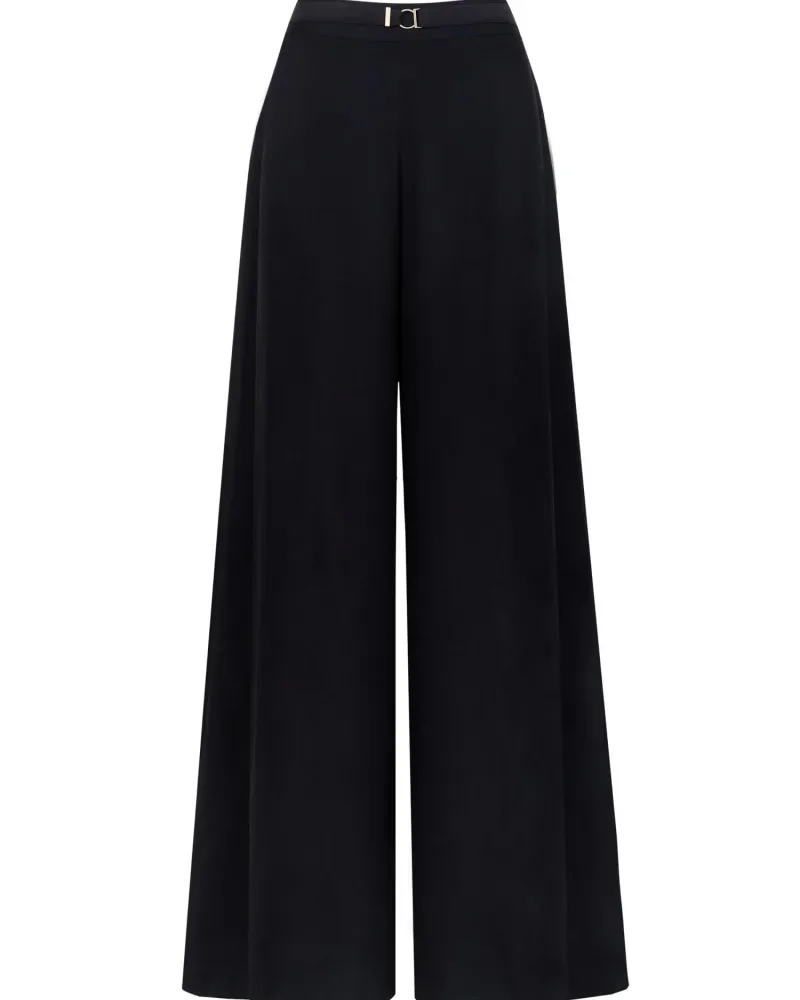 Черен дамски панталон с висока талия Day & Night