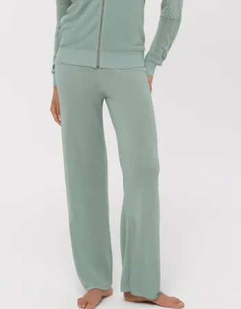 Луксозен плетен панталон с коприна Palazzo Pearl MINT GREEN Луксозен плетен панталон с коприна Palazzo Pearl MINT GREEN